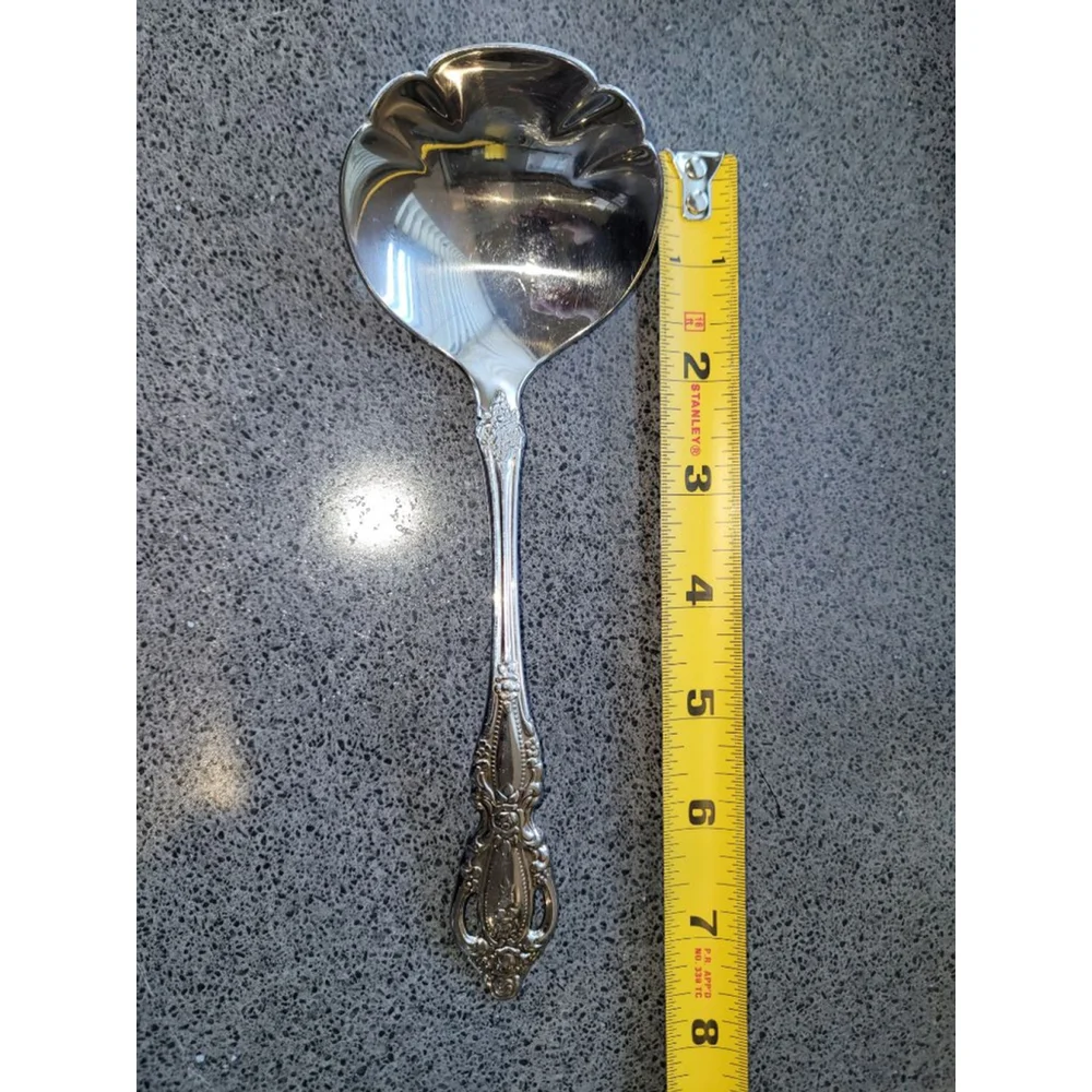 Oneida Deluxe Stainless LOUISIANA Gravy Serving Spoon Ornate Vintage